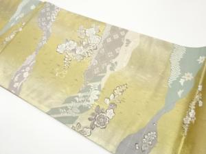 変わり道長取に辻が花模様織出し袋帯